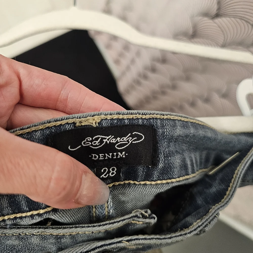 Ed Hardy Blue Jeans Size 28 - Picture 6 of 6